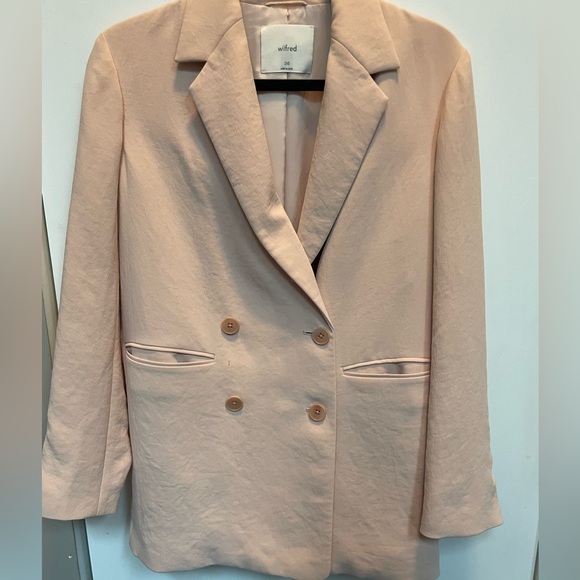 Aritzia Wilfred Cherrelle Relaxed Pink Blazer Jacket xxs - Picture 2 of 5